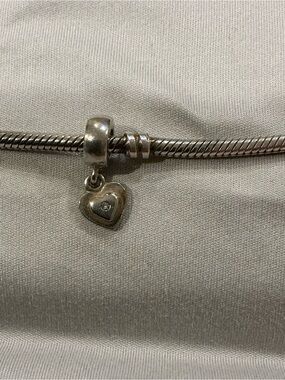 Pandora Silver Heart Dangle Bracelet Charm